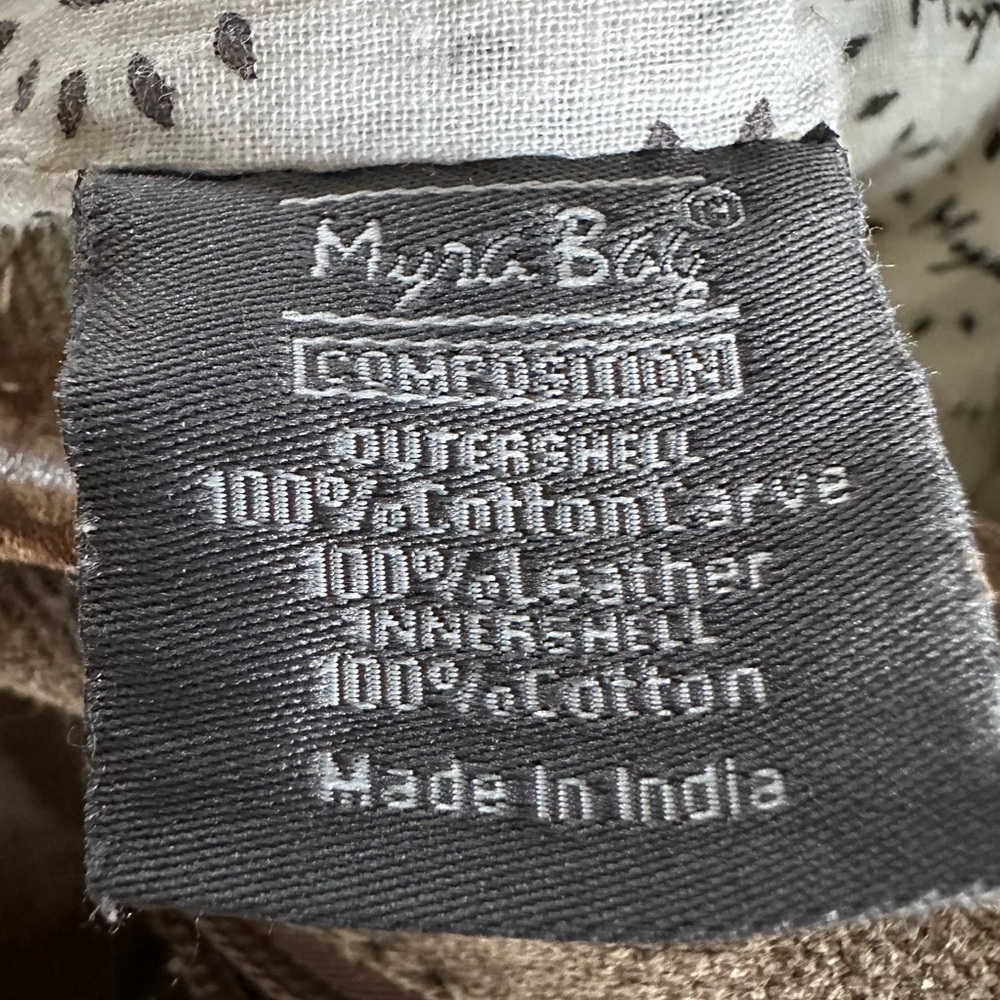 Myra Bag Multicolor Crossbody Purse Tweed Leather Cowhide Boho Style Canvas Back - Picture 10 of 16